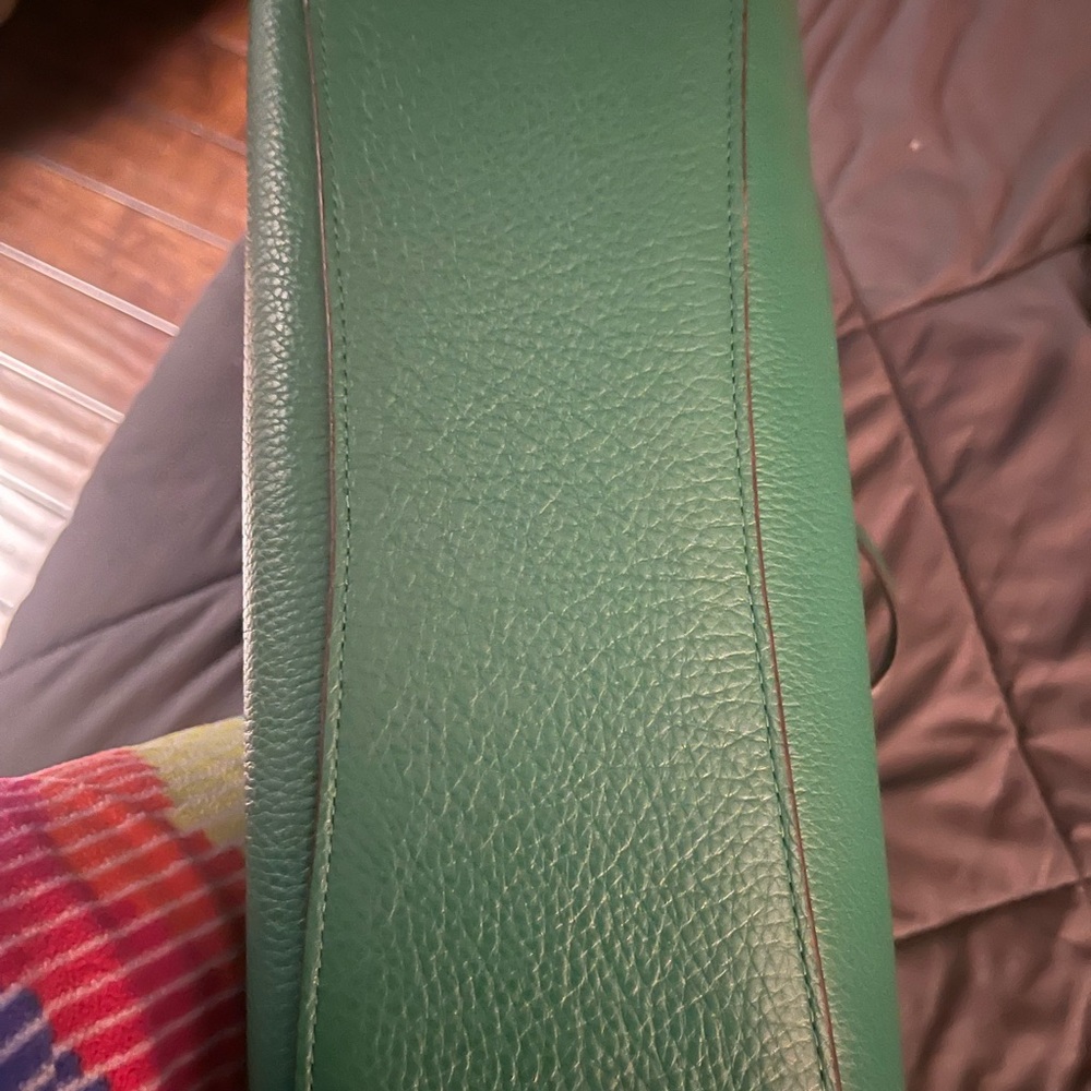 Coach Emerald Green Leather Shoulder Bag - Picture 4 of 16